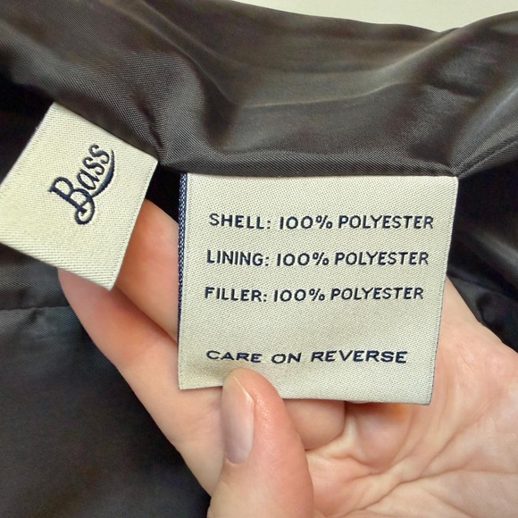 G.H. Bass Vest Womens Medium Black Quilted Zip Front Stand Collar Snap Pockets - Picture 9 of 10